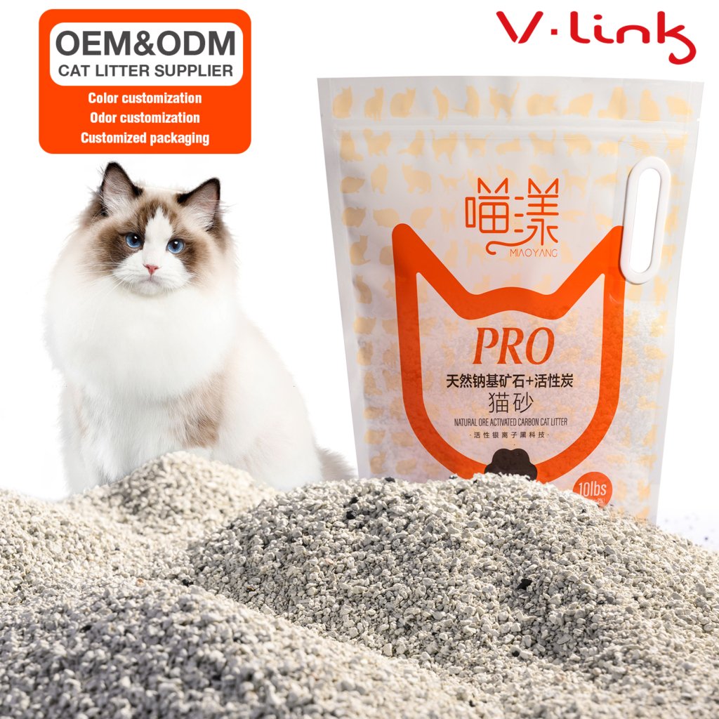 OEM / ODM ทรายแมวแร่บดเพื่อวัตถุประสงค์ในการต้านเชื้อแบคทีเรียและกําจัดกลิ่น