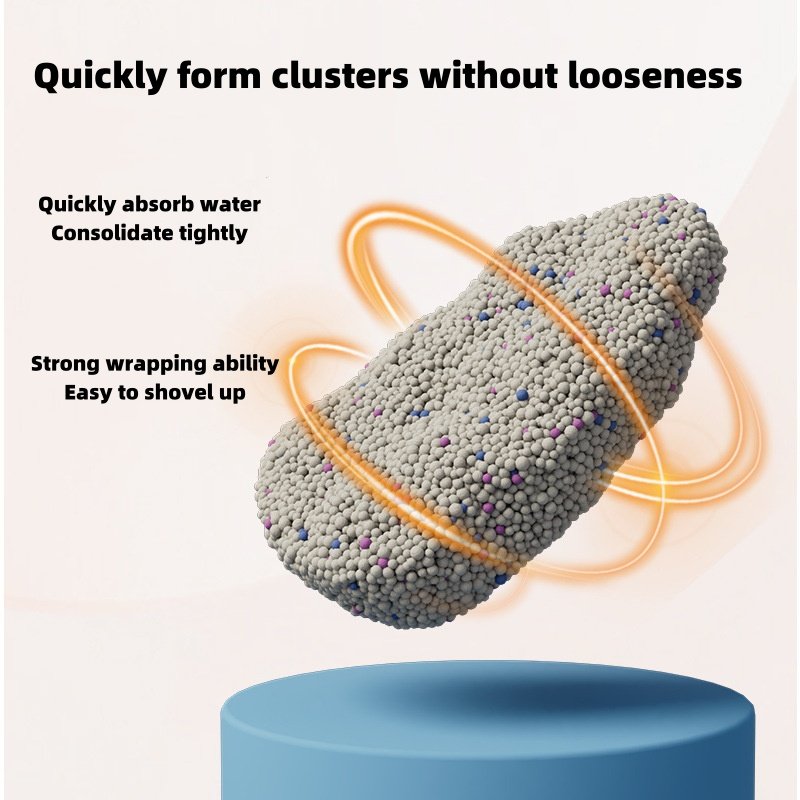 Quick clumping bentonite cat litter is easy to clean