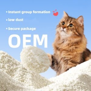 Litière pour chat amidon en gros ODMctLitière pour chat manioc ODM wholesale starch cat litter, cassava cat litter, clumping and compacting
